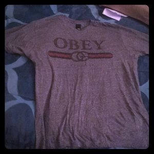 Gray obey shirt